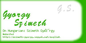 gyorgy szimeth business card